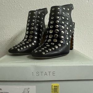 Studded Leather strap heels